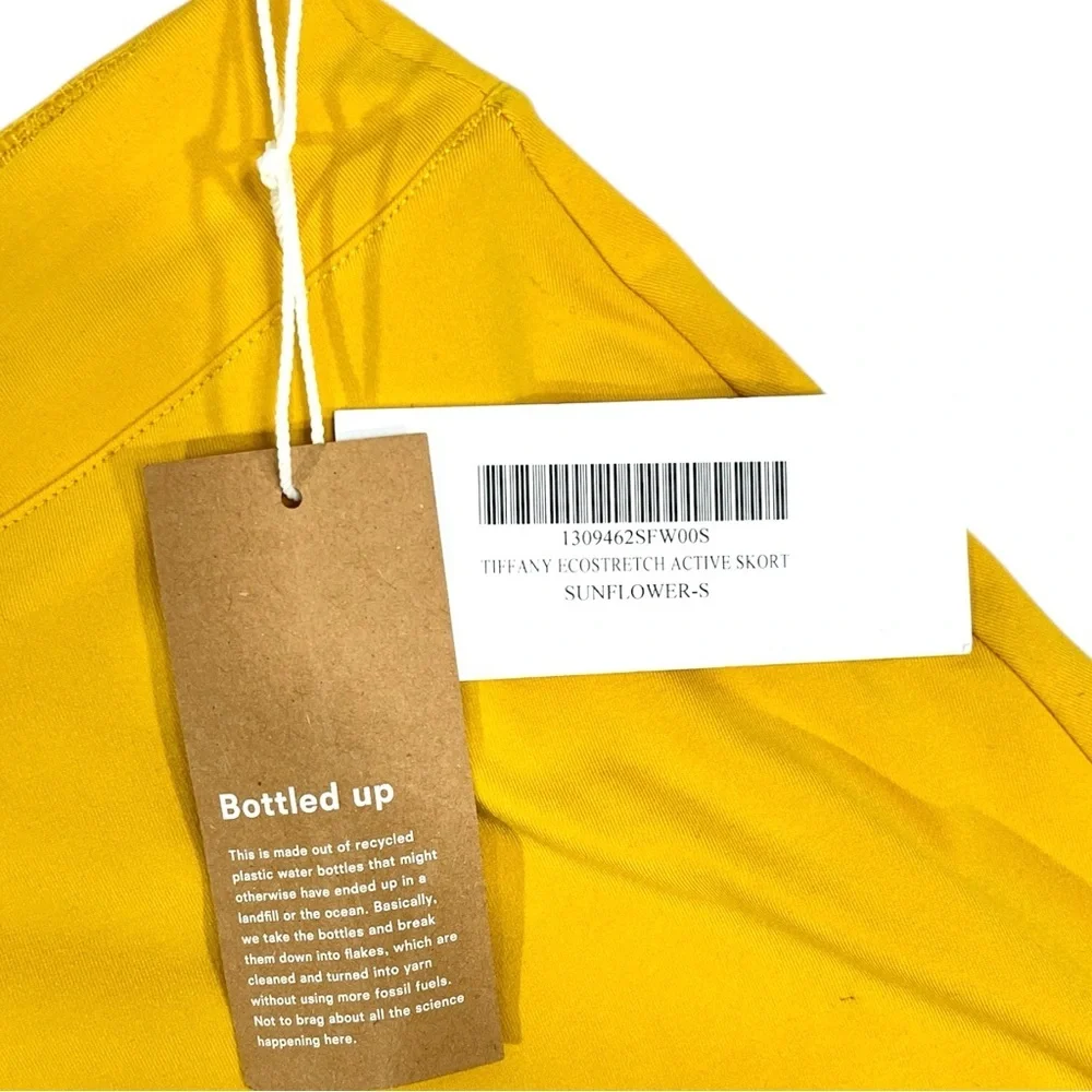 NWT Reformation Tiffany Ecostretch Active Skort size Small in Sunflower Yellow